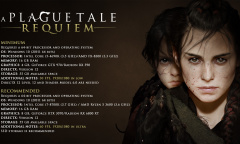 《瘟疫传说：安魂曲》配置要求公布 1080p 60帧要3070