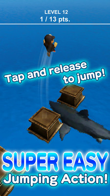 鲨鱼逃亡跳一跳
