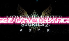 《怪物猎人物语2》全基因出处及效果汇总