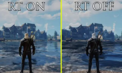 PS5《巫师3》次世代版光追开启/关闭画面对比