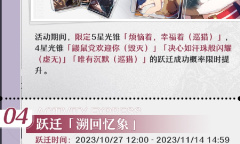 《崩坏星穹铁道》1.4五星火巡猎托帕卡池10月27日12点上线 希儿复刻