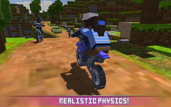 模拟方块摩托车