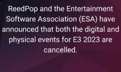 廉颇老矣 2023年E3游戏展官宣取消