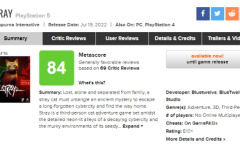 《迷失》（Stray）媒体评分正式解禁：M站均分84分