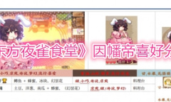 《东方夜雀食堂》因幡帝喜好分析