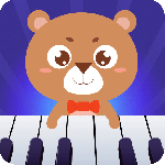 亲亲熊学弹琴