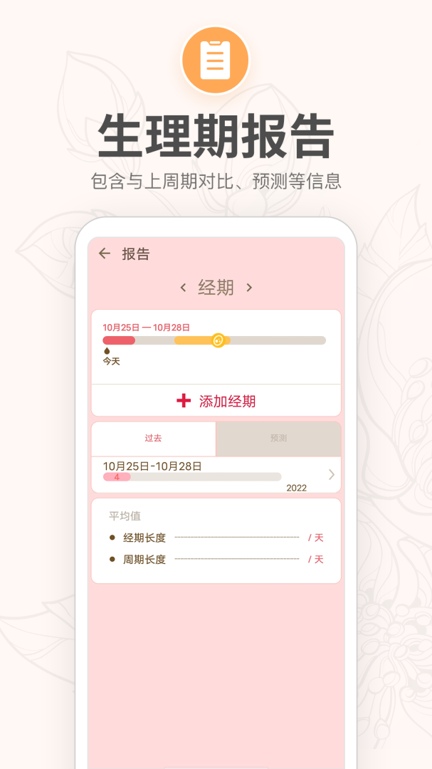 月经期提醒日历