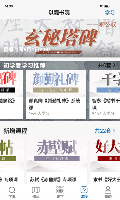 以观书法