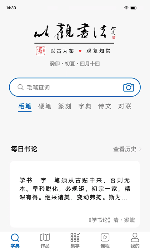 以观书法