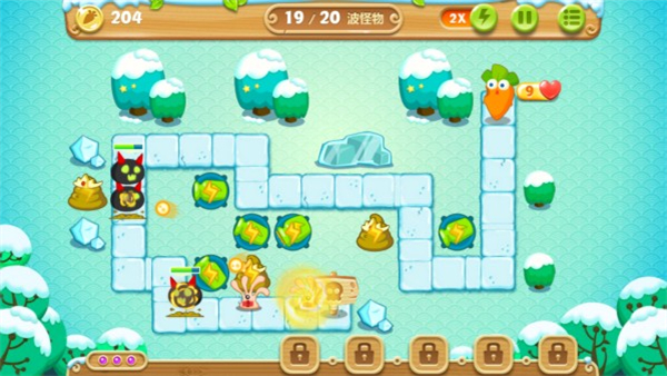 保卫萝卜2小米版摆放位置攻略2